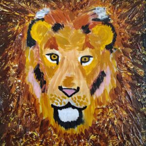 The Majestic Lion's Roar- Awaken Your Inner Strength- Hand Painted Original