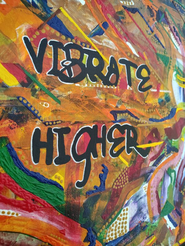 Vibrate Higher - A Portal for Transformation and Elevated Consciousness- Hand Painted Original - Image 2