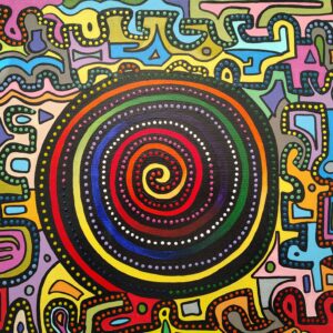 Pathway to the Center- Navigating Life to Find Your True Self- Painted Original